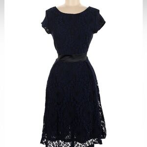 Navy lace miusel dress